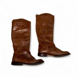 Halogen Tan Leather Heeled Boots